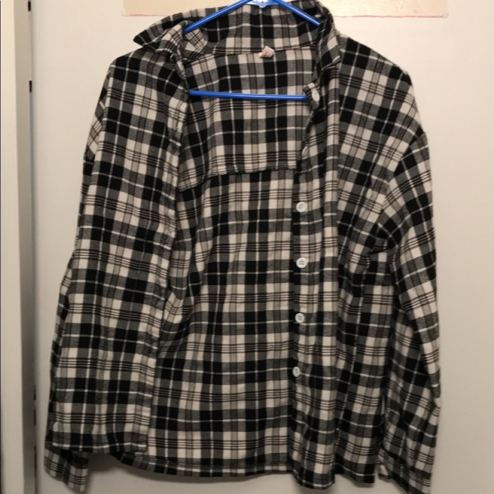 Shein Black And White Flannel